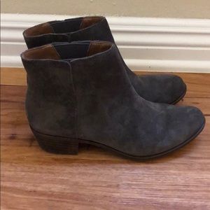 Lucky Brand Gray suede ankle boots